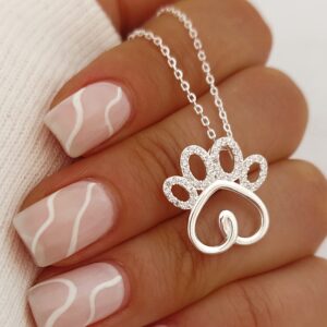 Collar huella corazon