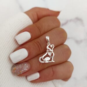 Dije perro corazon cubic