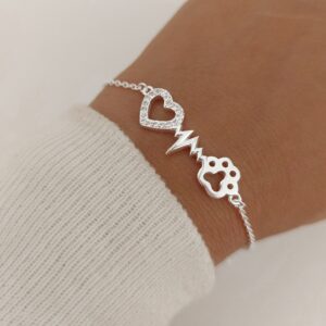 Pulsera huella vida corazon