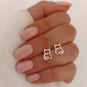 Aros gato silueta cora