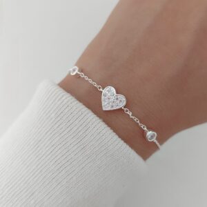 Pulsera corazon fina