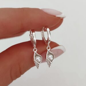 Argollitas caracol perlita