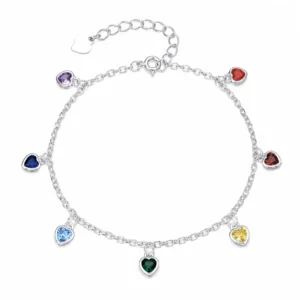 Pulsera corazones 7 chakras